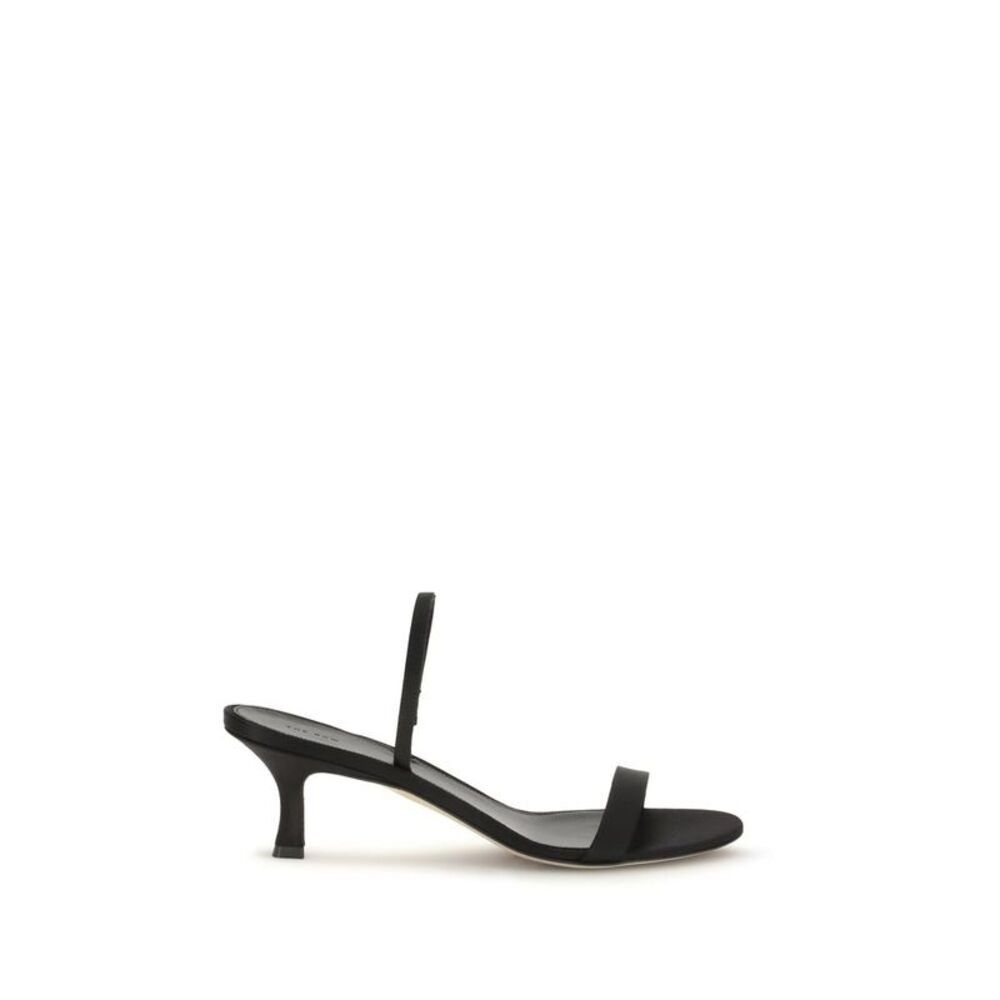 The Row Black Calf Leather Bos Taurus Stiletto Heel Women's Sandals